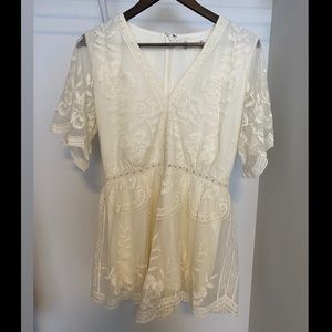 White Lace Romper
